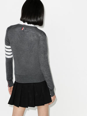 THOM BROWNE Women's 4-Bar Wool Cardigan