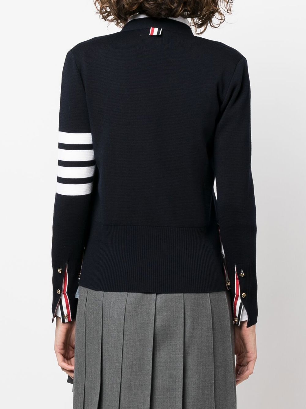 THOM BROWNE Women's 4-Bar Wool Cardigan