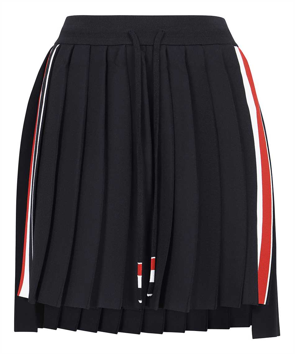 THOM BROWNE Chic Pleated Skirt with Asymmetric Hem