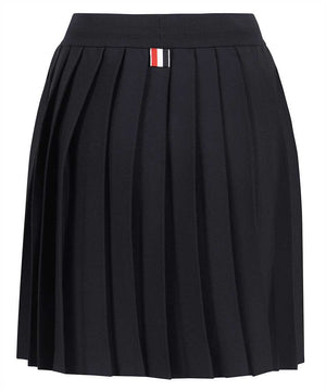 THOM BROWNE Chic Pleated Skirt with Asymmetric Hem