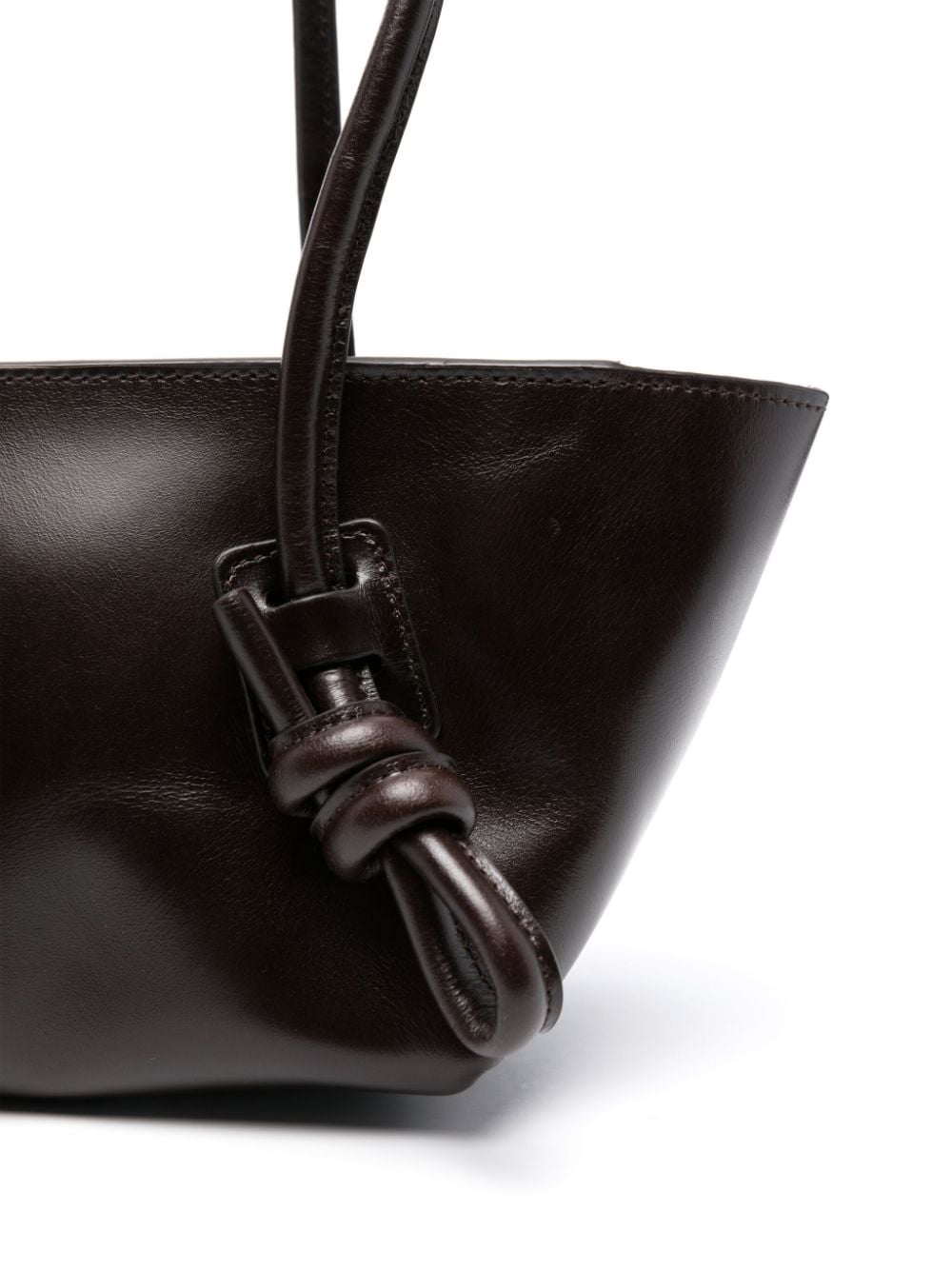 HEREU Mini Leather Shoulder Handbag with Knot Detailing