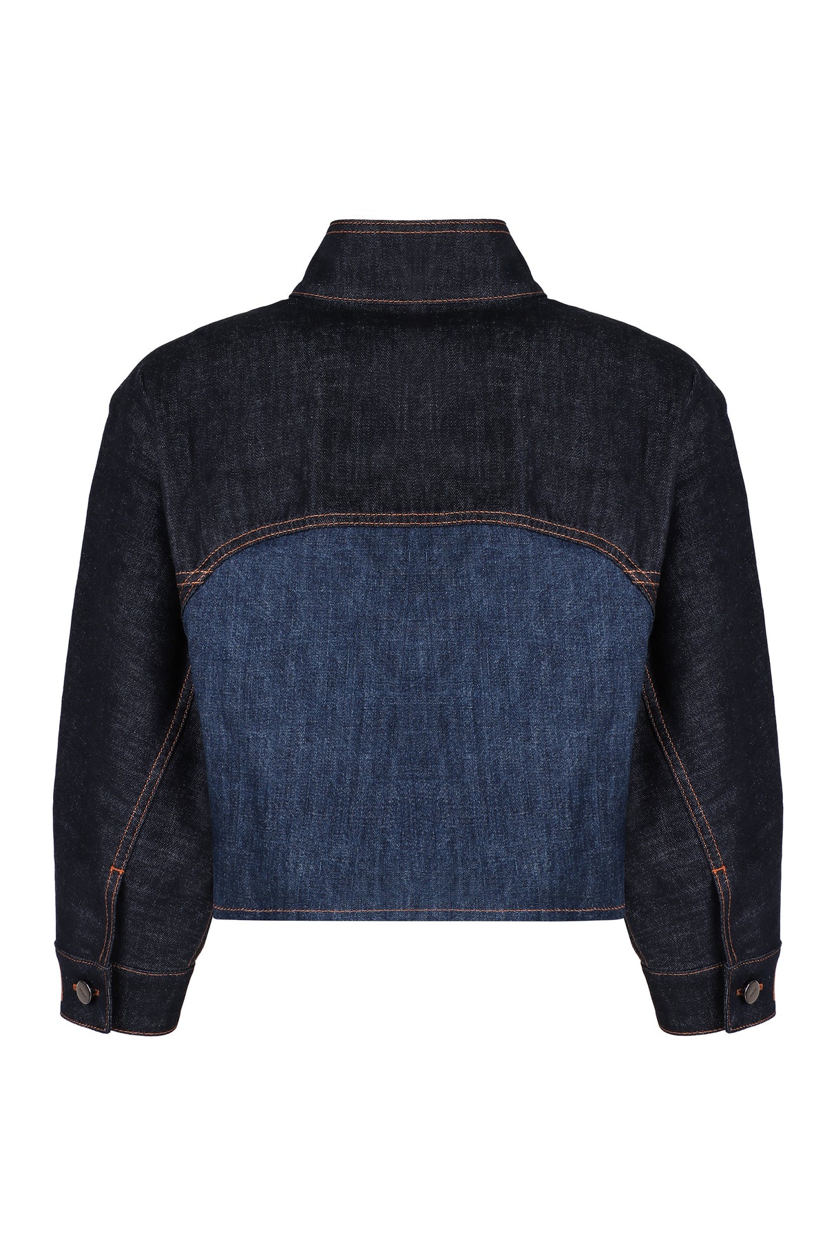 FENDI Chic Contrast Logo Denim Jacket