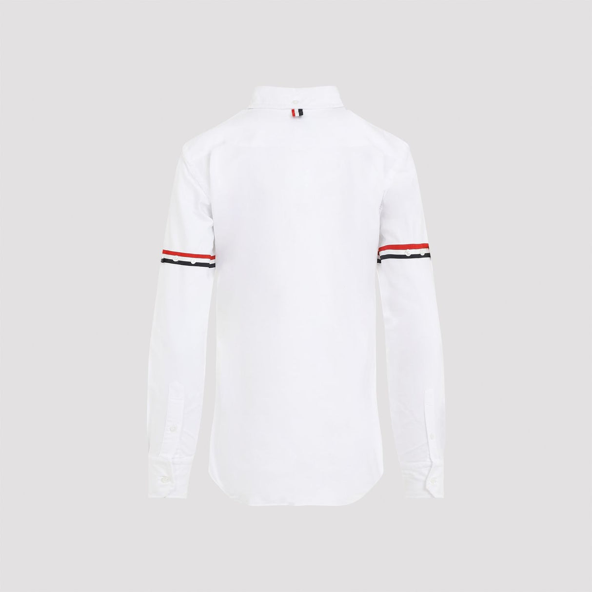 THOM BROWNE Classic Round Collar Shirt for Women - Fall/Winter 2024