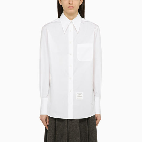 THOM BROWNE Classic Cotton Poplin Shirt for Women