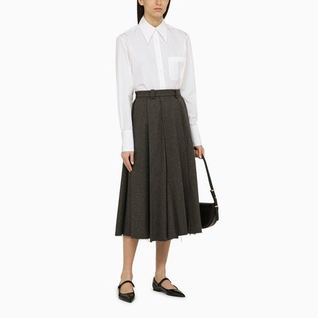 THOM BROWNE Classic Cotton Poplin Shirt for Women