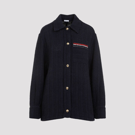 THOM BROWNE Contemporary Blue Shirt Jacket for Women