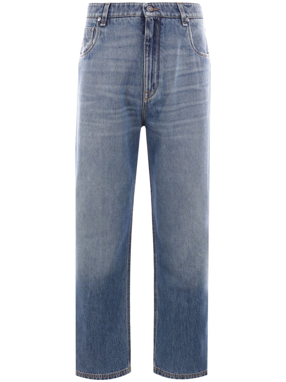 FENDI Signature Plaque Straight Leg Jeans