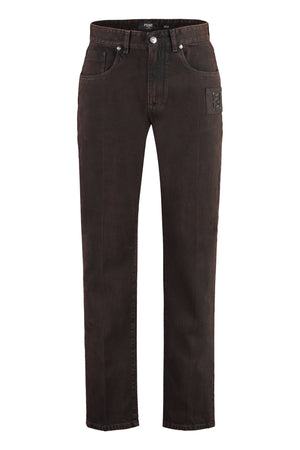 FENDI Men's 5-Pocket Straight-Leg Jeans in Brown for Fall/Winter 2023