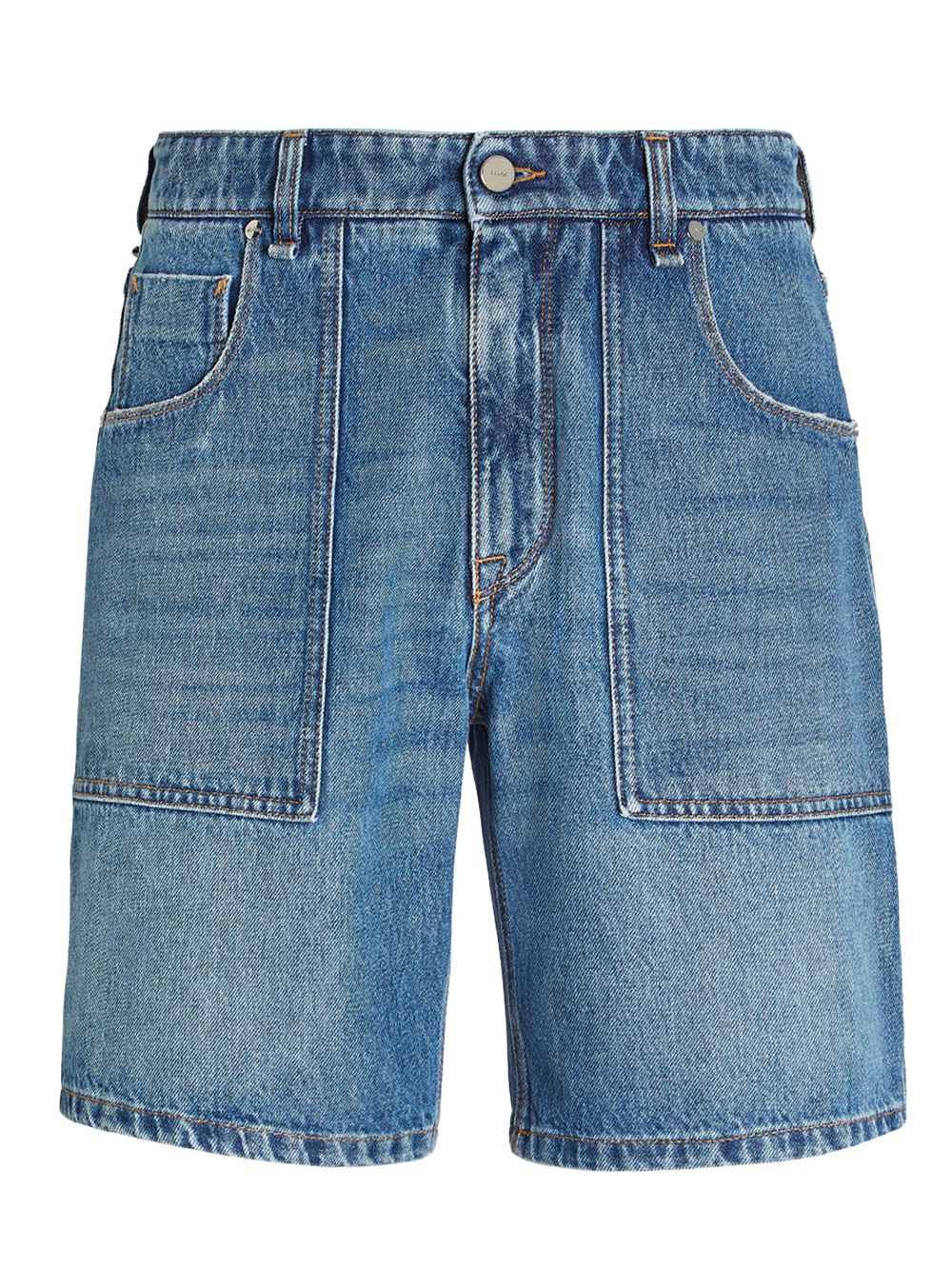 FENDI Men's Luxury Denim Shorts