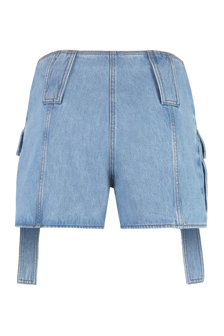 FENDI Blue Denim Shorts for Women - SS23 Collection