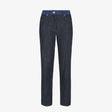 FENDI Chic Two-Tone Denim Jean Pants with Logo Buttons