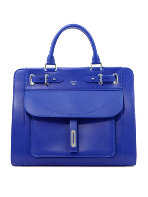 藍色女性手柄手提包