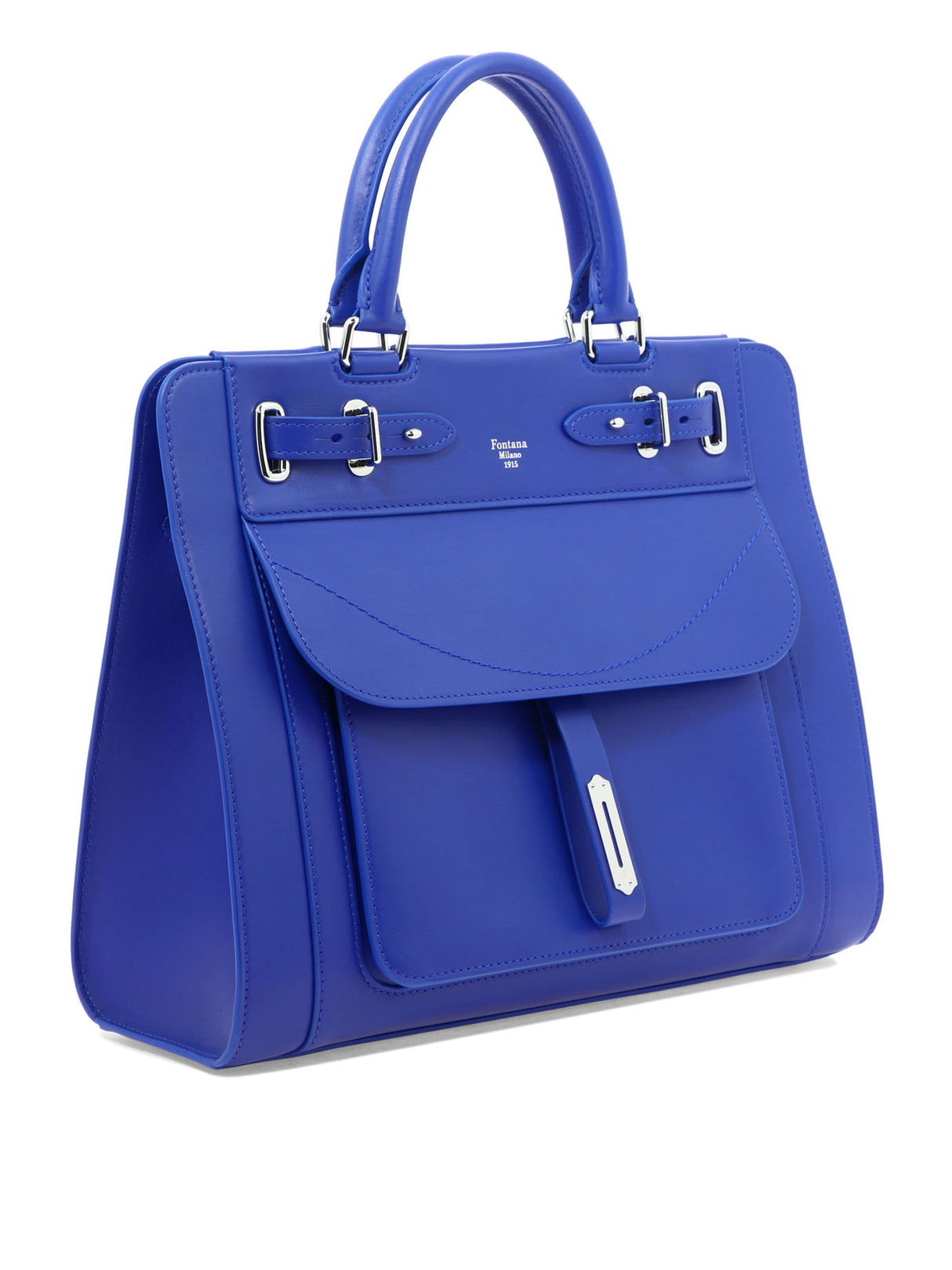 藍色女性手柄手提包