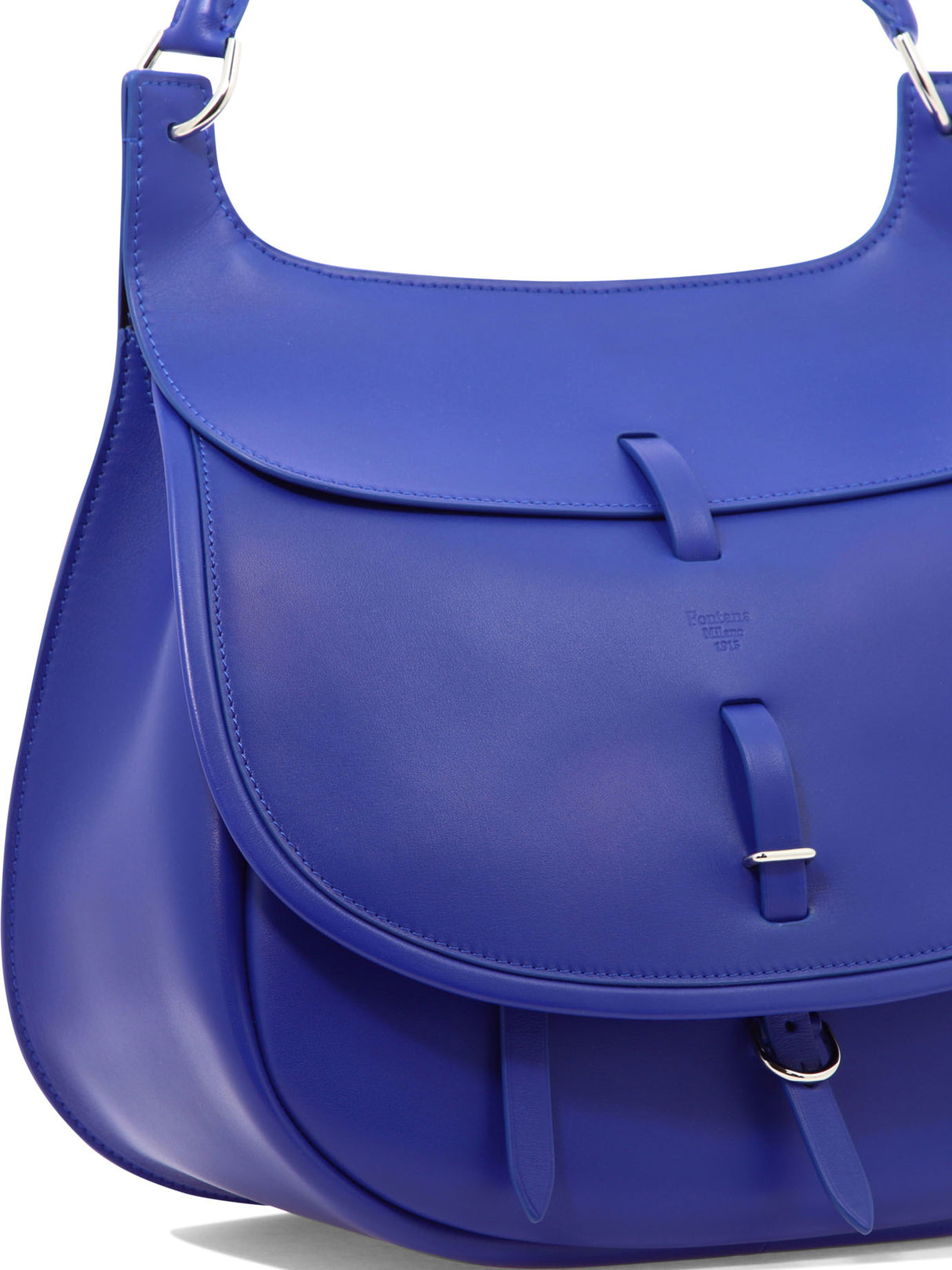 FONTANA MILANO 1915 Blue Leather Shoulder Handbag for Women