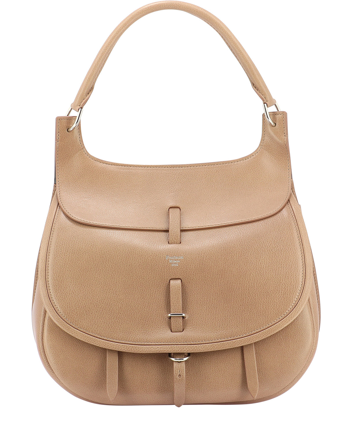 Stylish Brown Shoulder Handbag for Women with No Shoulder Strap