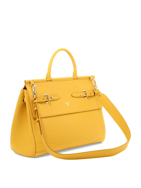 简单时尚的黄色女款手提袋