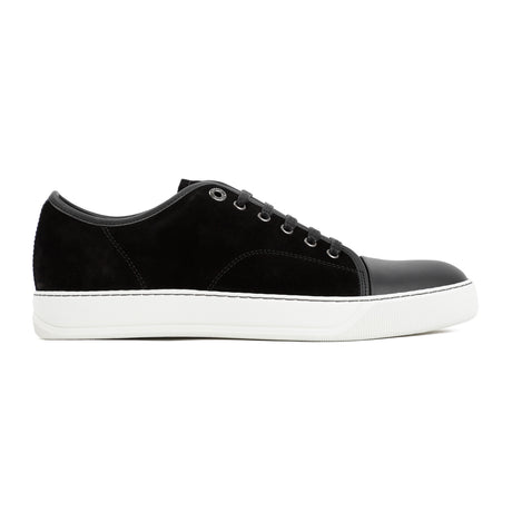 LANVIN Suede and Nappa Captoe Low Top Sneakers