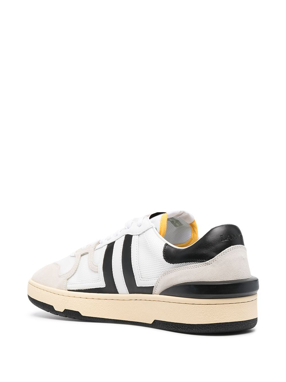 LANVIN Color Block Leather & Mesh Sneakers