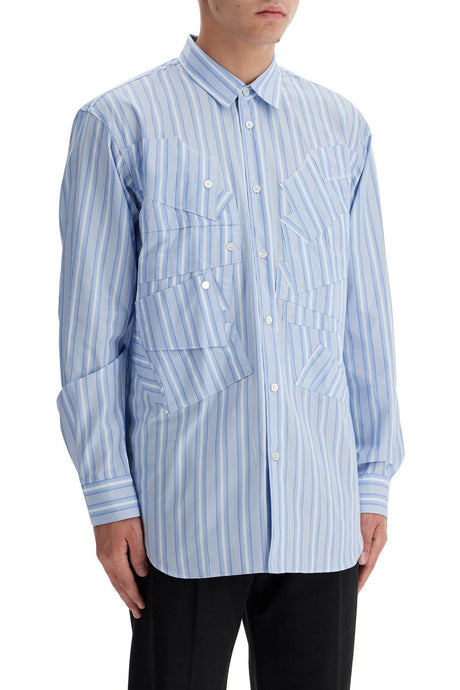 COMME DES GARÇONS SHIRT Classic Striped Cotton Poplin Shirt - Regular Fit