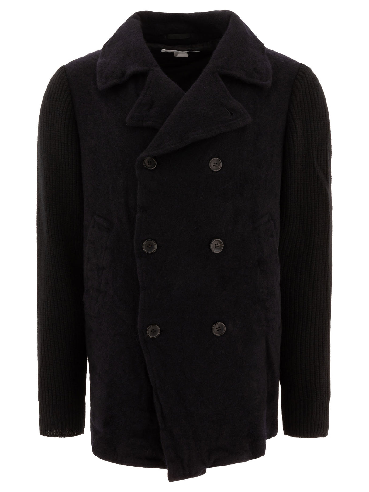 COMME DES GARÇONS SHIRT Double-Breasted Jacket with Knit Sleeves - Regular Fit