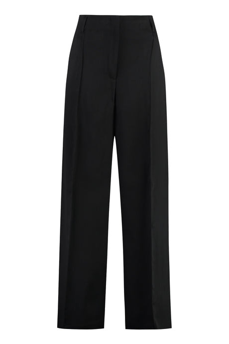 ACNE STUDIOS Black Wool Blend Trousers for Women - SS24 Collection