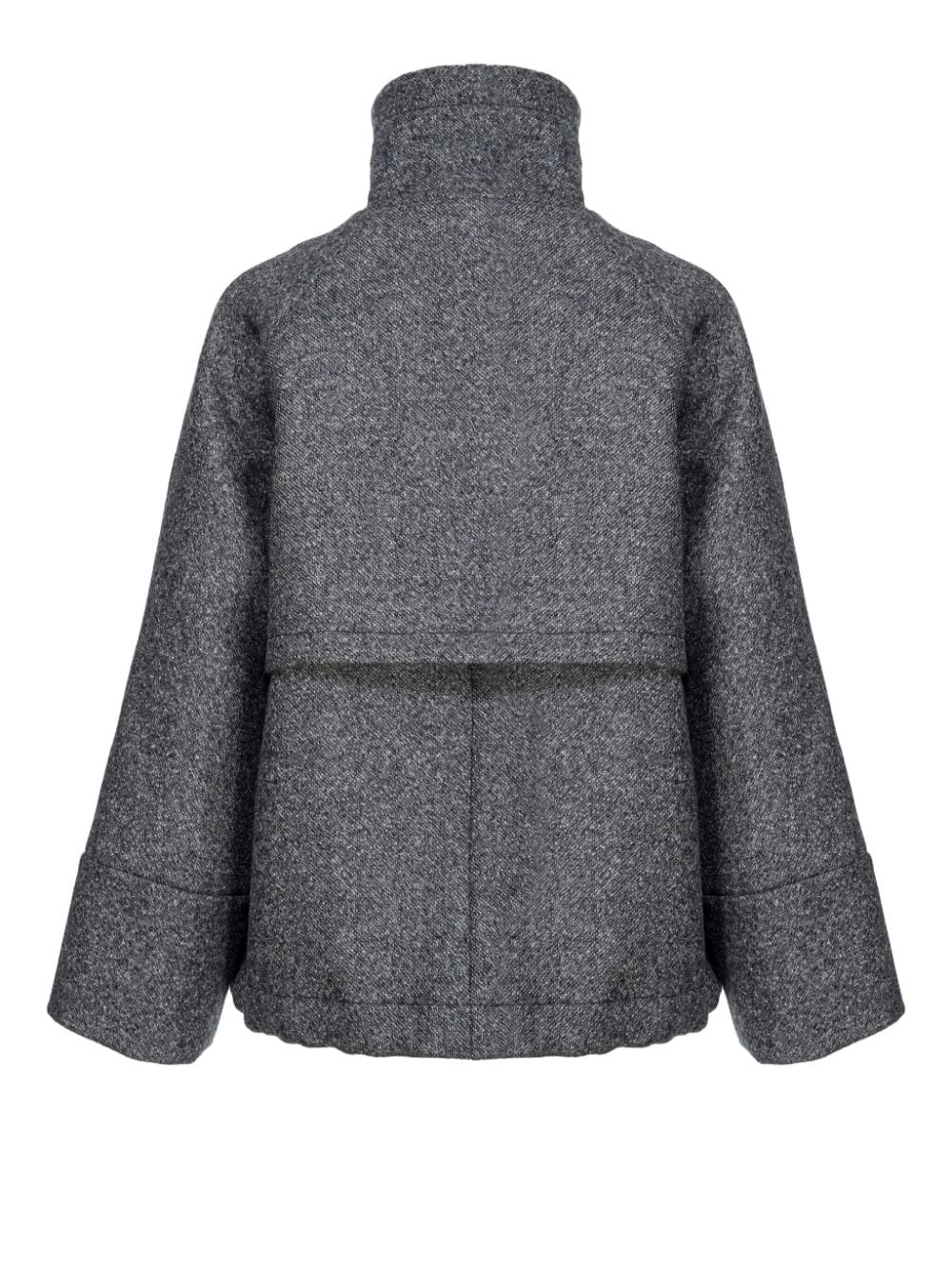 PINKO High Neck Grey Wool Blend Sweater