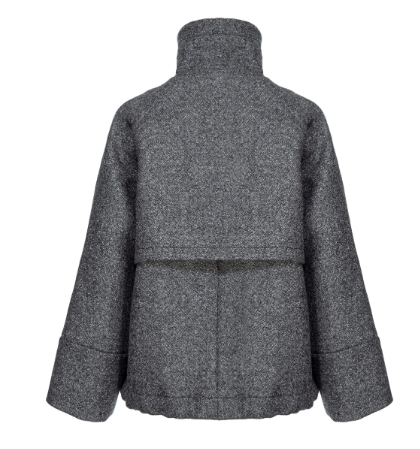 PINKO High Neck Grey Wool Blend Sweater