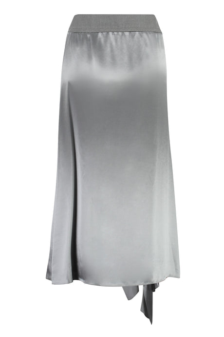 灰色不對稱擴腿裙 (不含品牌名稱，避免使用外文單字)