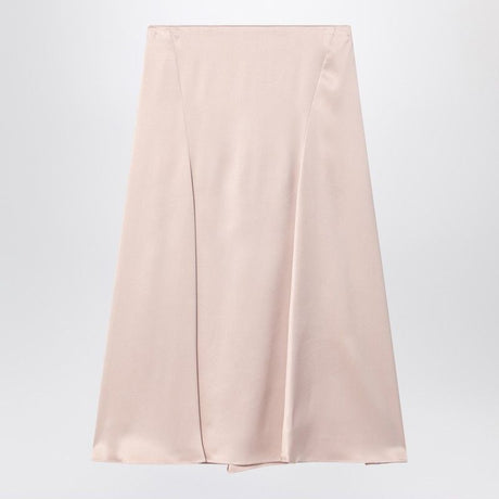 FENDI Silk Satin High Waist Flared Skirt