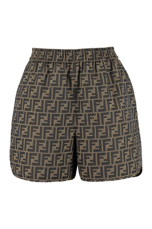 Luxurious Fendi Brown Leather Shorts for Women - SS24 Collection
