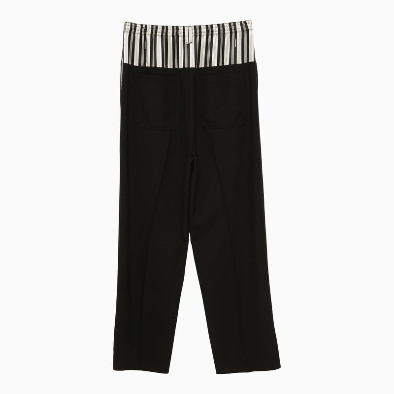 FENDI Black Layered Trousers for Stylish Women