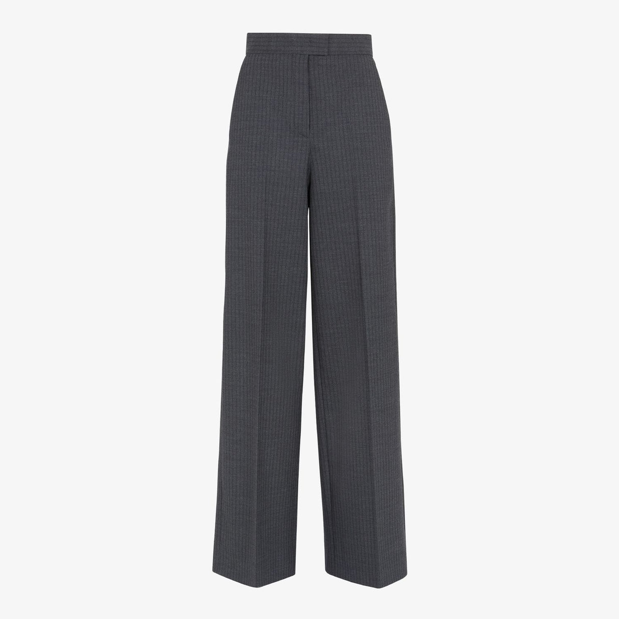 FENDI Wide Striped Anthracite Women's Pants