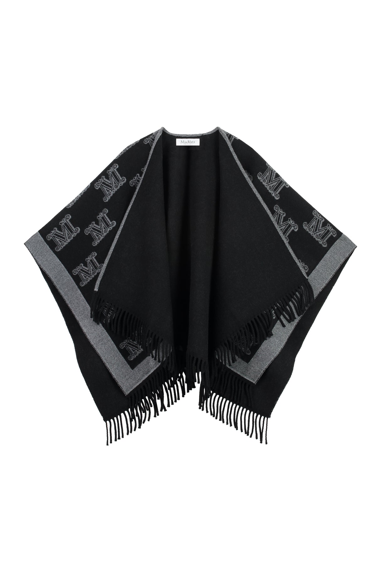 MAX MARA Chic Jacquard Logo Cape for Women - Fall/Winter 2024