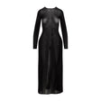 JEAN PAUL GAULTIER Morphing Pinstripes Long Dress for Women