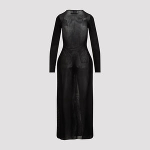 JEAN PAUL GAULTIER Morphing Pinstripes Long Dress for Women