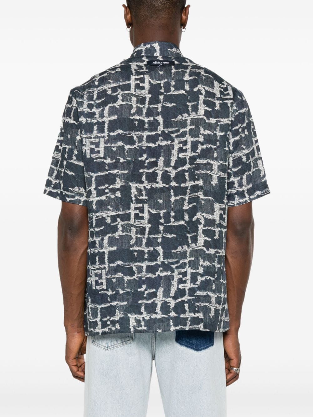 FENDI Indaco Silk Button-Up Shirt