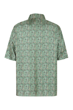 FENDI Silk Shirt with Signature Print for Men