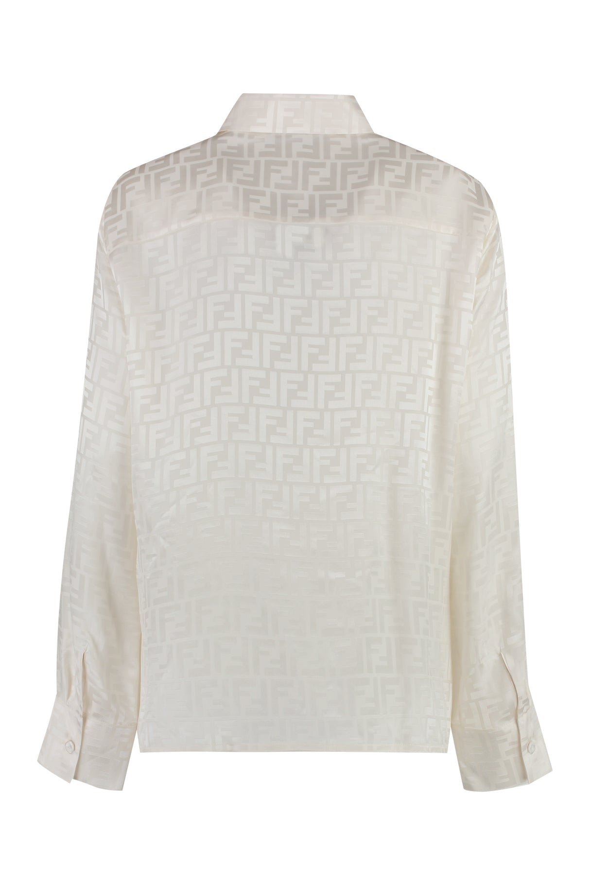 FENDI Elegant Silk Shirt with Jacquard Motif