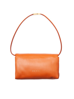 MARNI Luxurious Prisma Mini Skin Shoulder Bag in Orange