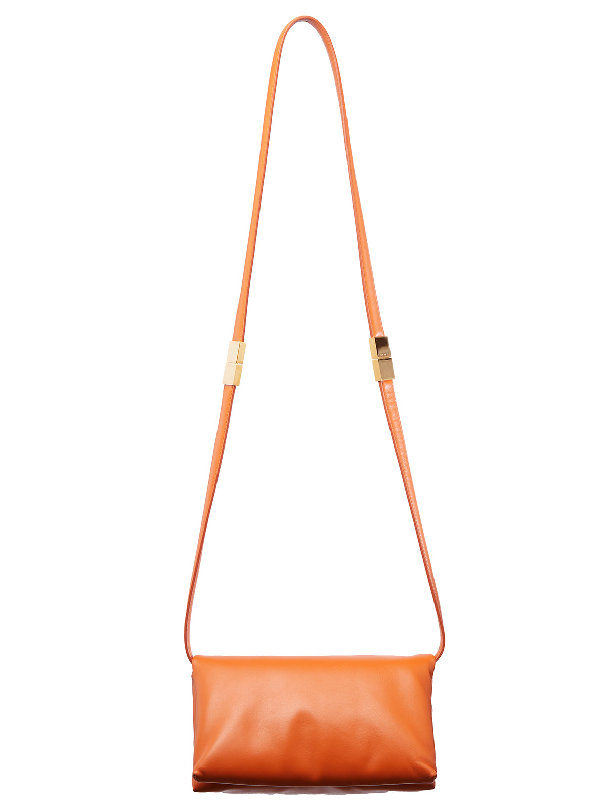 MARNI Luxurious Prisma Mini Skin Shoulder Bag in Orange