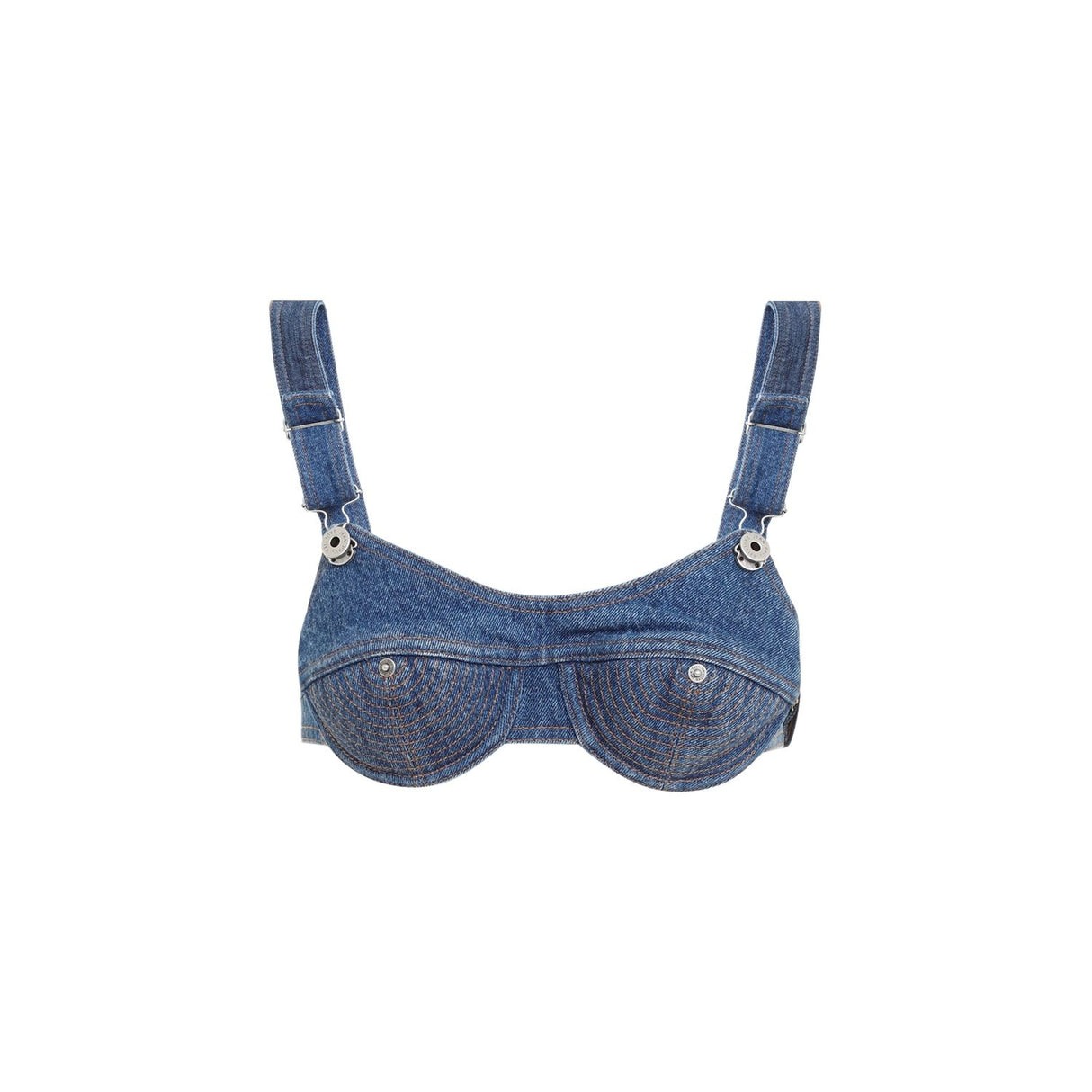 JEAN PAUL GAULTIER Denim Bralette Top