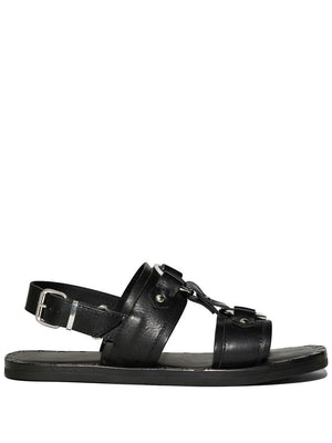 DSQUARED2 Black Men's DSquared Flat Sandals for SS23