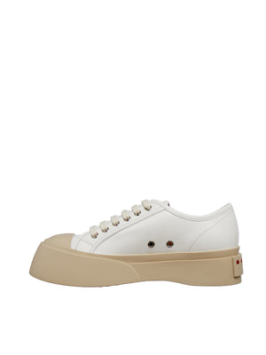 MARNI White Leather Women's Sneakers for Everyday Comfort