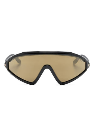 Lorna Shield-Frame Sunglasses - Black