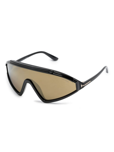 Lorna Shield-Frame Sunglasses - Black