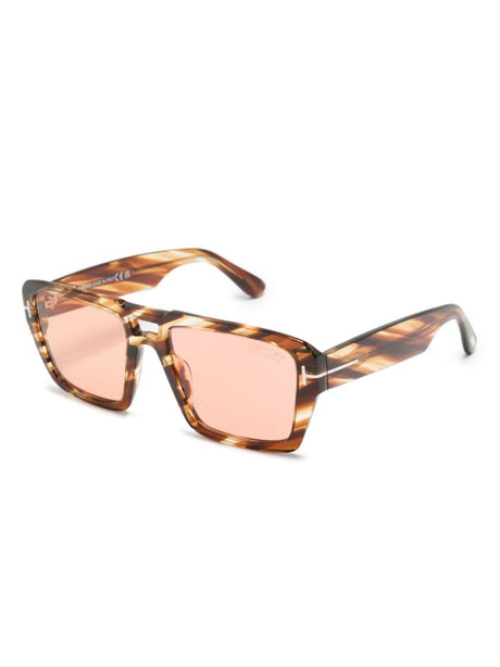 TOM FORD Havana Brown Acetate Sunglasses for Men