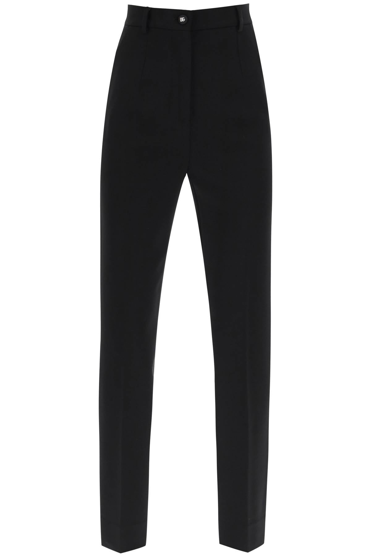 DOLCE & GABBANA High-Waisted Black Cigarette Pants - SS24 Collection