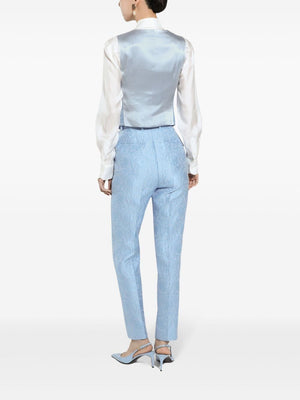 DOLCE & GABBANA Jacquard Tailored Trousers for Women