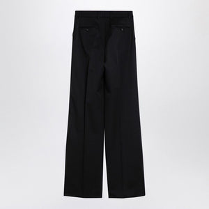 DOLCE & GABBANA  BLACK WOOL FLARED TROUSERS