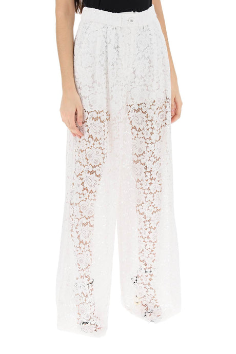 DOLCE & GABBANA Pajama-Inspired Lace Pants for Women